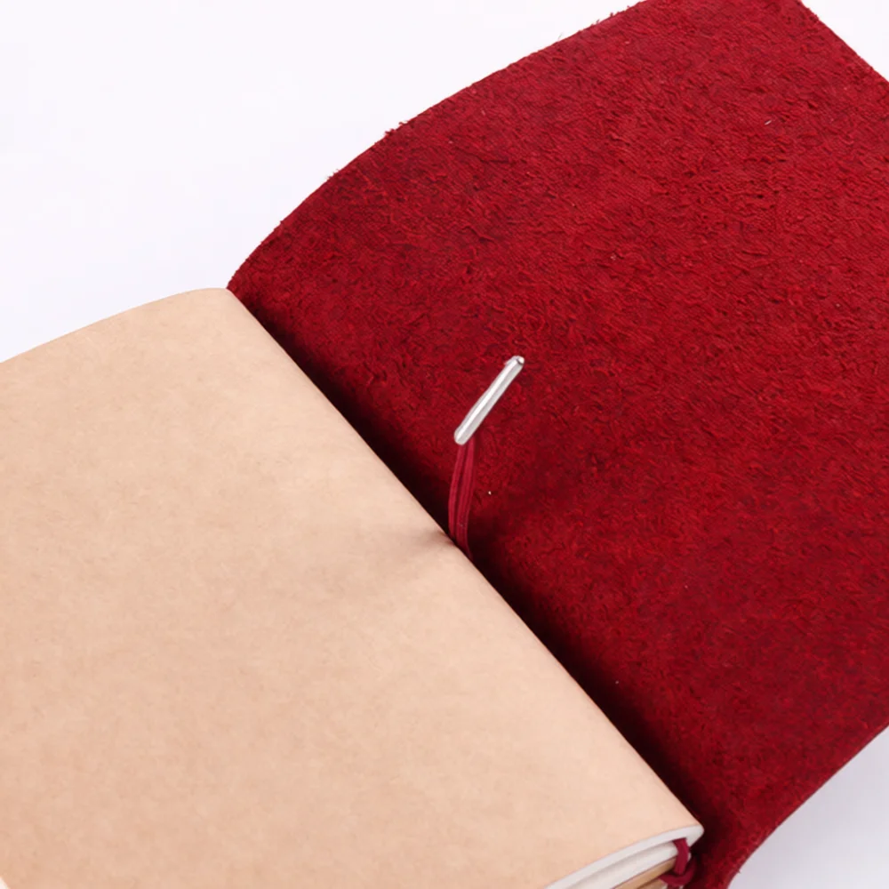 Retro Style Leather Notepad Handmade Travel Journal Elastic Band Secure Closure Business Office Supplies Daily Planning Writing