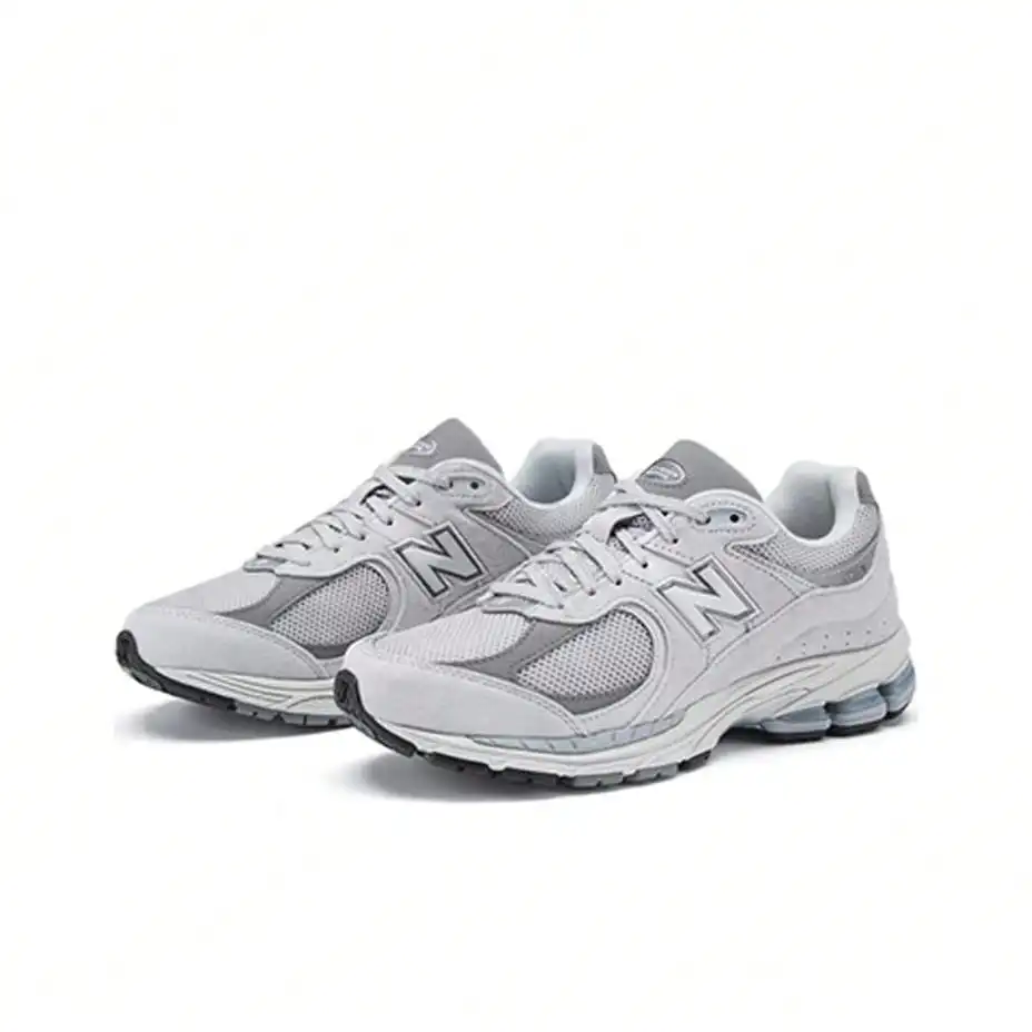 NB 2002R Retro Versatile Grey Series Mesh Anti-Slip Supportive Elevated Casual Running Shoes, Unisex, Fog Grey ML2002R0