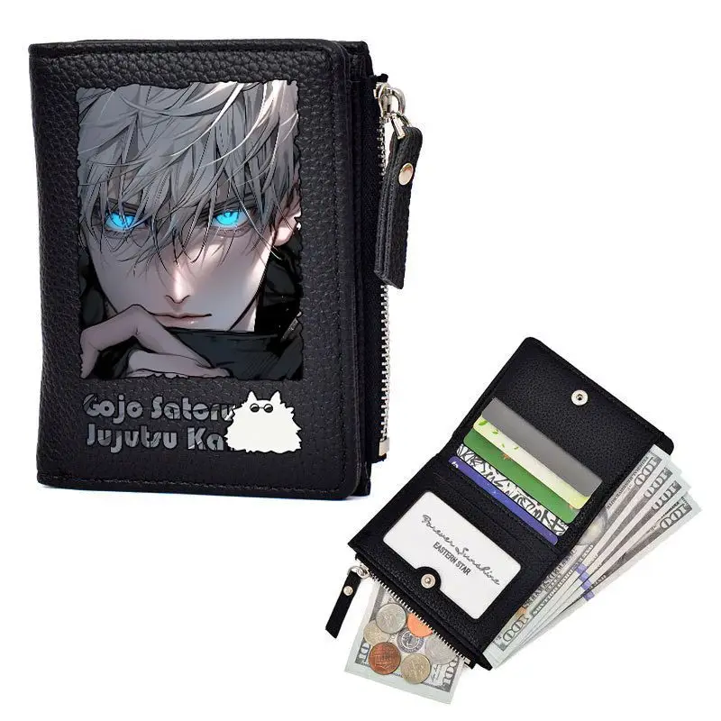 Neue Jujutsu Kaisen Satoru Gojo Megumi Fushiguro Cartoon-Muster Anti-Entmagnetisierungs-Kartentasche Studenten-Geldbörse mit Großer Kapazität Geschenk – Detail 3