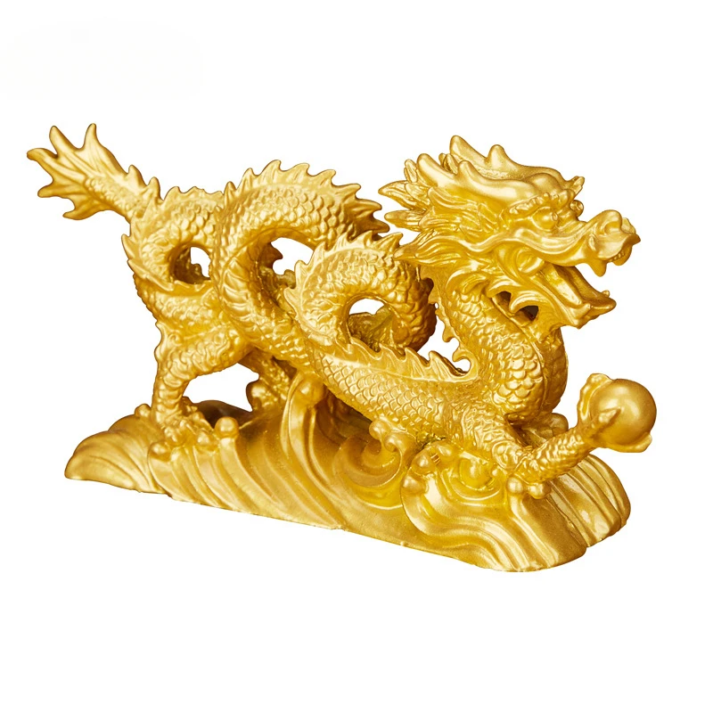 

Resin Green Dragon Ornaments Living Room Home Decoration Feng Shui Ornaments Resin Crafts Decorative Figurines Store Decoration