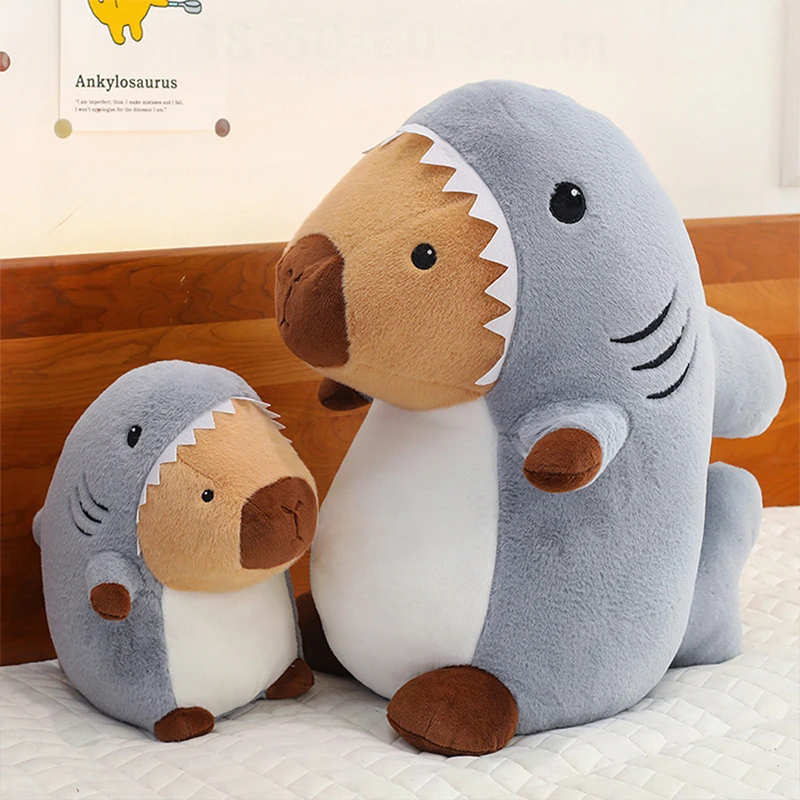 

Kawaii Capybara Shark Transform Plush Toy Stuffed Doll for Kids Birthday Xmas Gift Cute Girls Present Soft Toys for Children