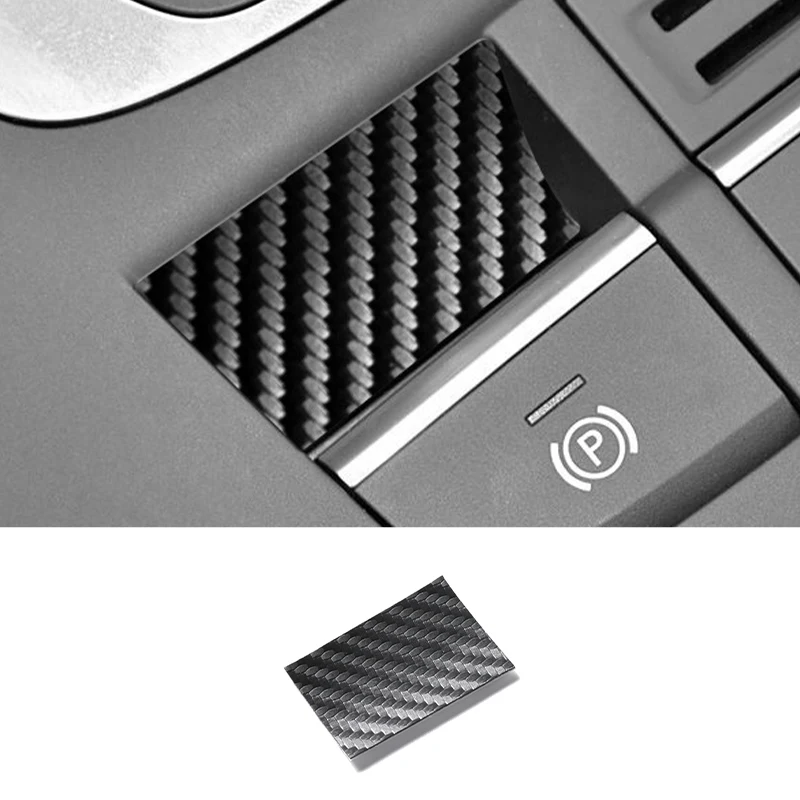 لأودي 8 فولت A3 S3 (2014-2019) الرياضة سيارة فرملة اليد زر مقبض الكسوة ألياف الكربون ملصق المضادة للخدش الداخلية ضبط الملحقات