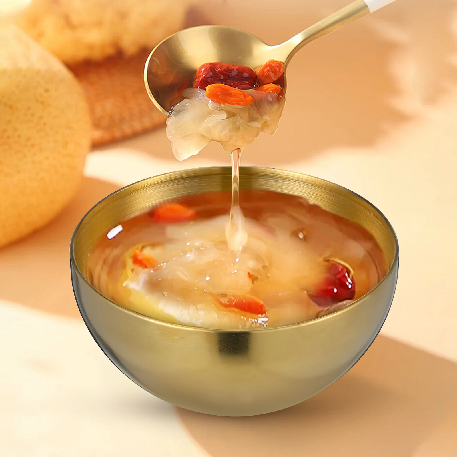 

2Pcs Stainless Steel Food Bowl Multipurpose Rice Noodle Salad Bowl Fruit Storage Container Kitchen Tableware Household Use