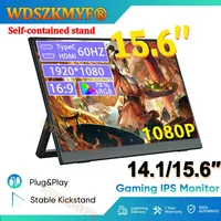 Portable Monitor With Stand 14“/15.6” 1080P HDR 16:9 Low Blue Light For XBox PS4 / 5 Switch Cell Phone PC Loptop Extension