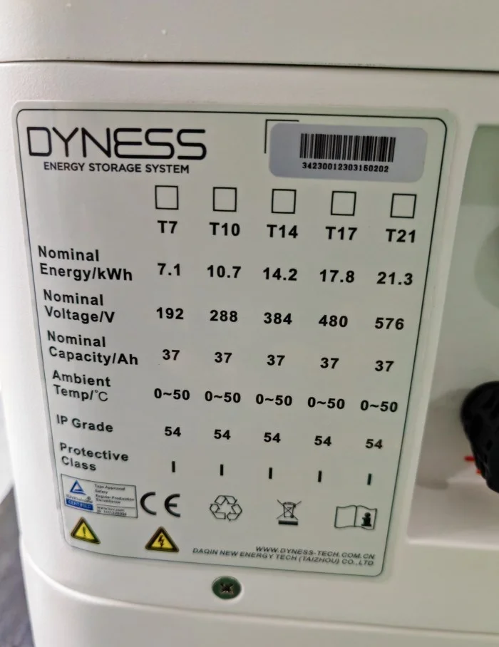 Dyness Stacked Design  Easy Installation Dyness Tower T21 T17 T14 T10 T7 High Voltage Lifepo4 Battery