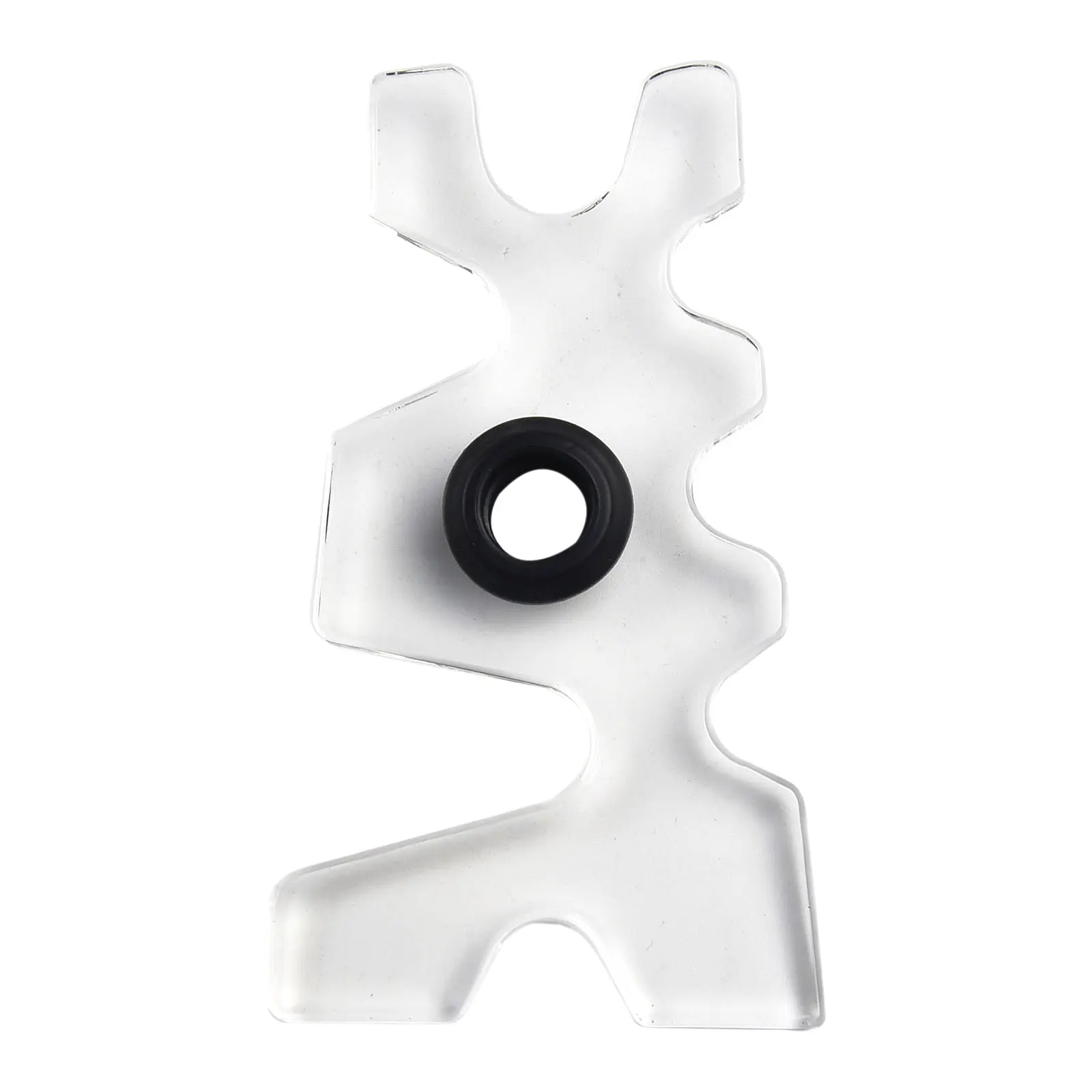 Transparent Billiard Cue Head Holder Snooker Pool Bridge Rest with Rubber Grommets and Customizable Positioning