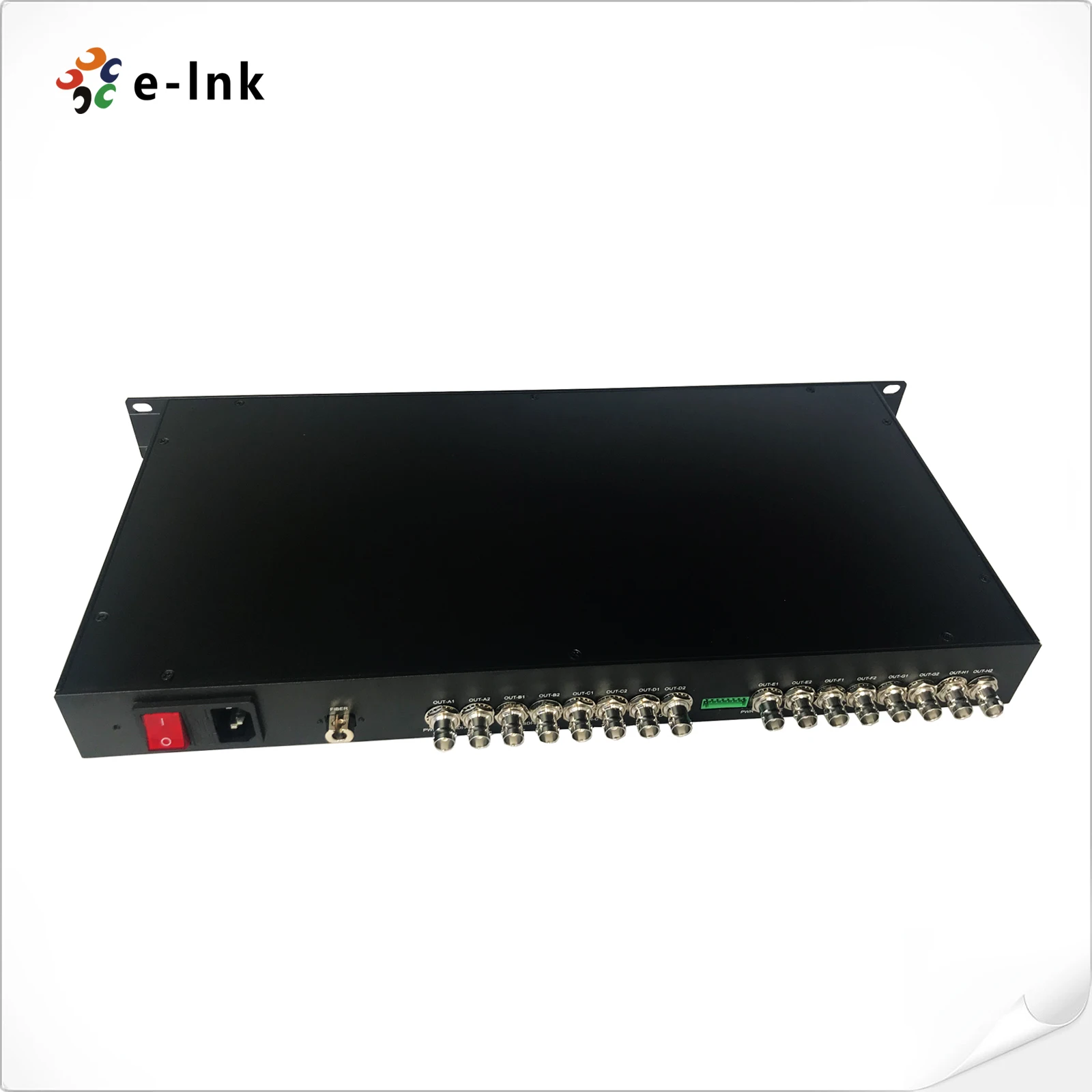 19 "1U 8Ch 3G-SDI Fiber Extender 1080P Sdi Video Fiber Converter Met Loop-Out, RS485 Reverse Data/Forward Audio Optioneel