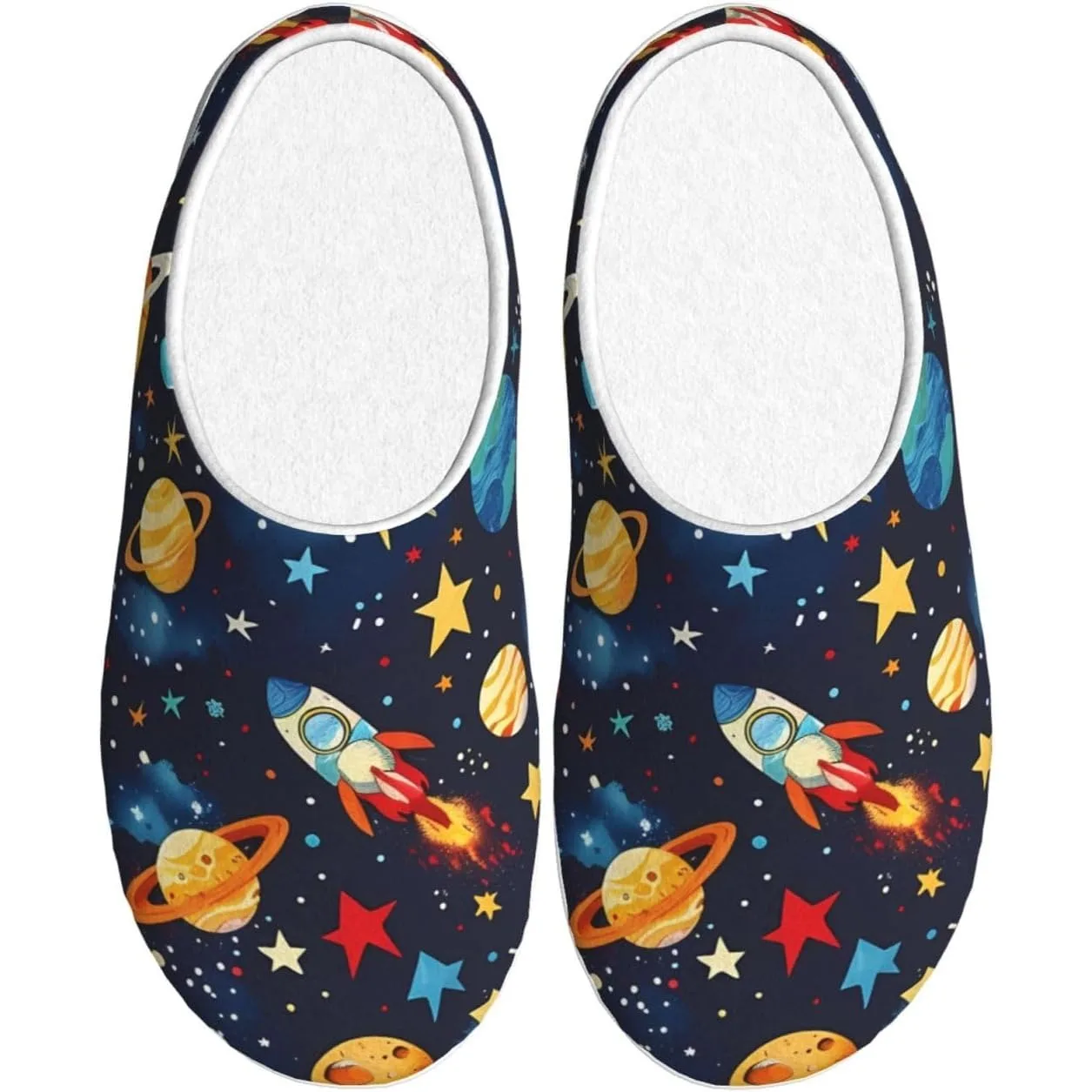 

Space Women’s Cozy Slippers Soft Cotton Indoor & Outdoor House Slippers With Anti-Slip Sole