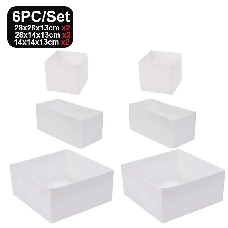 Oxford Drawer Organizer Underwear Bra Storage Box Foldable Wardrobe Storage Containers Separator Clothes Organizing Boxes