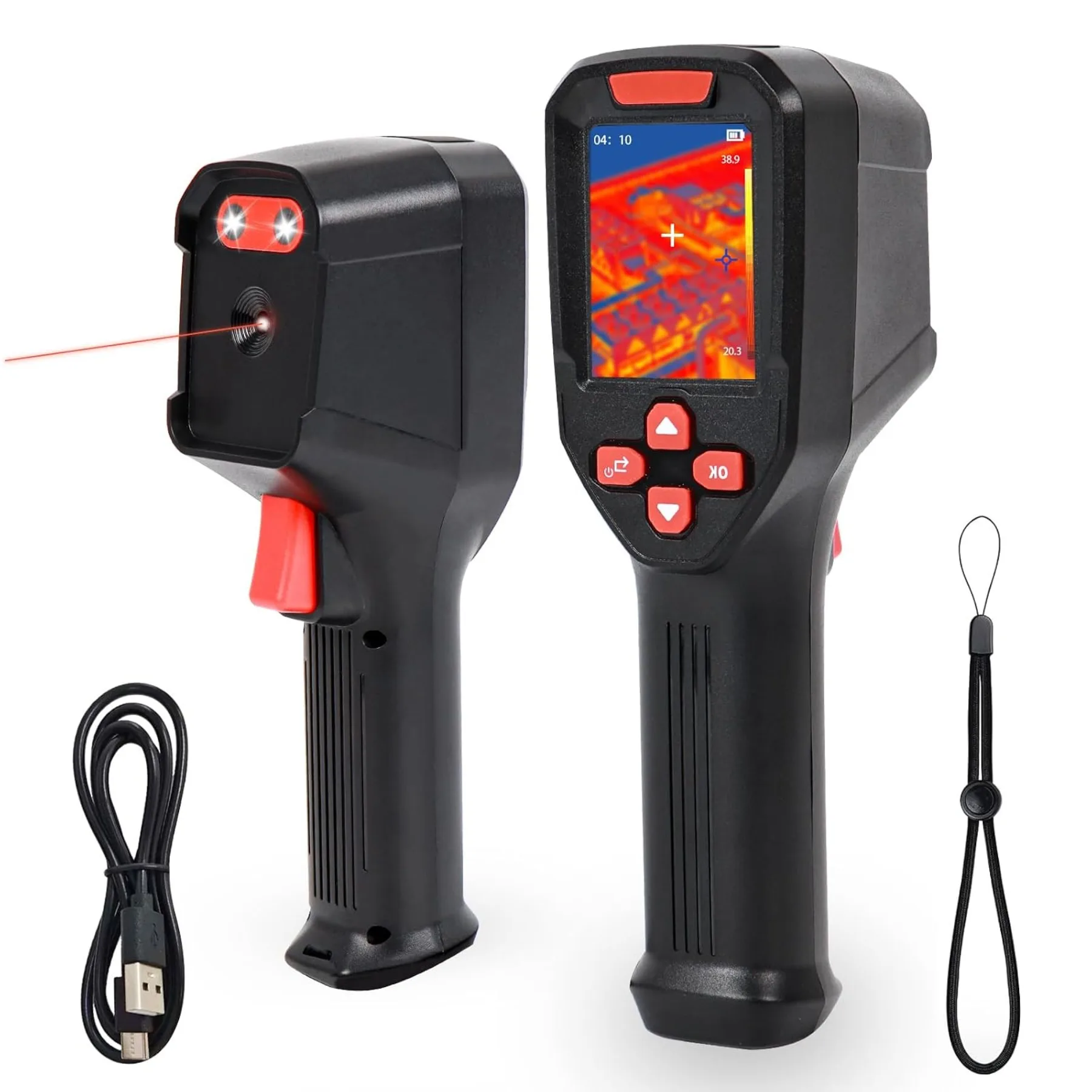 Super IR 240x240 Thermal Camera with 1080P Visible Camera Electronic HVAC Repair Thermal Imager 256*192 Sensor Durable&Anti Drop