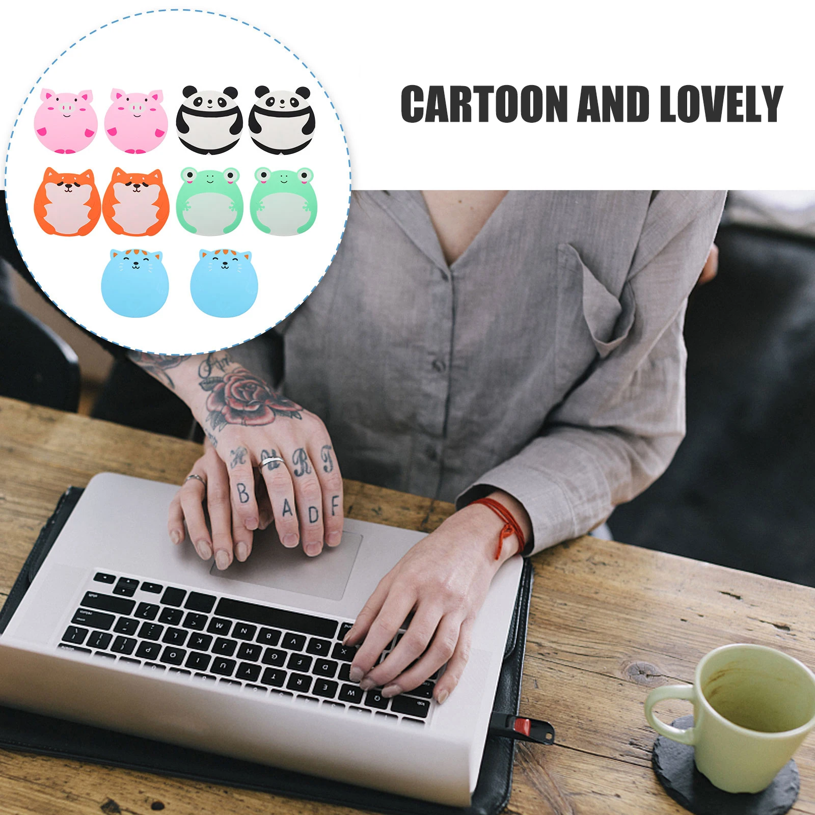 

10 Pink Placemat Large Animal Coasters Print Cartoon Mats Coffee Plate Pads Heat Insulation Table Dinning Gifts