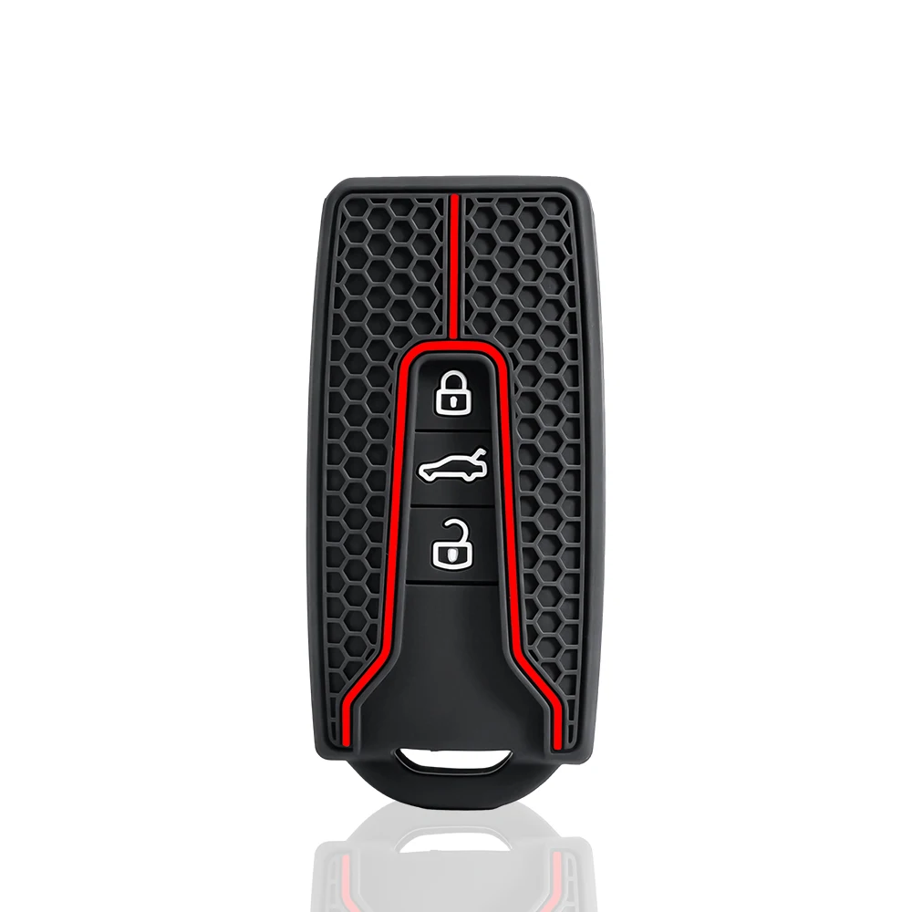 3 Button Remote Silicone Key Case Holder Fobs for Volkswagen VW MLB Magotan B8 Passat Touareg 2017- 2021 Keyless Wallet Jacket view 3
