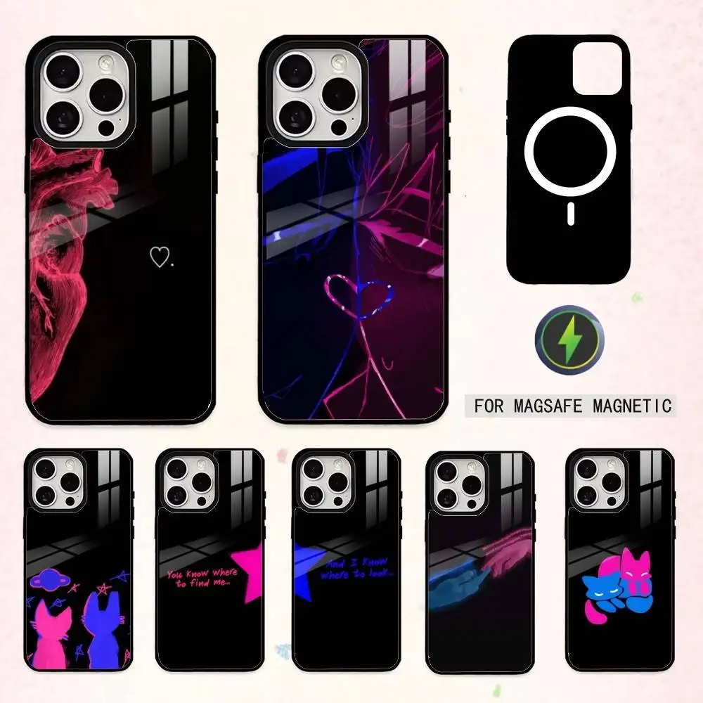 

TV Girl M-Matching Couple Phone Case For iPhone17,16,15,14,13,12,11 Plus,Pro Max Magnetic For Magsafe Wireless Charging