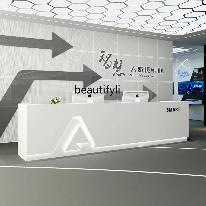 Simple Modern Front Desk Cashier Clothing Store Bar Beauty Salon Reception   Information Desk