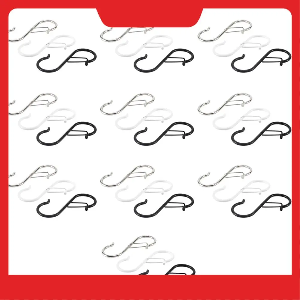 

30 шт. S-образные крючки, комплект подвесных пряжек, 3,5-дюймовые сверхмощные S-образные крючки, набор крючков для гардероба, одежды, кухонной утвари, сумок