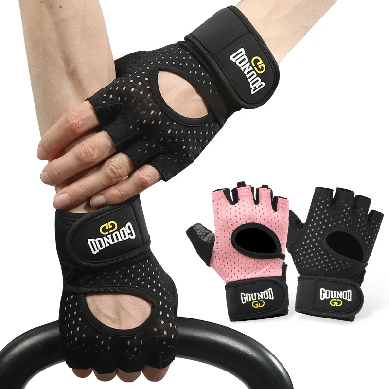 Sports and fitness gloves, equipment, horizontal bar pull-up training, anti sprain, anti slip, and anti cocooning women's half f