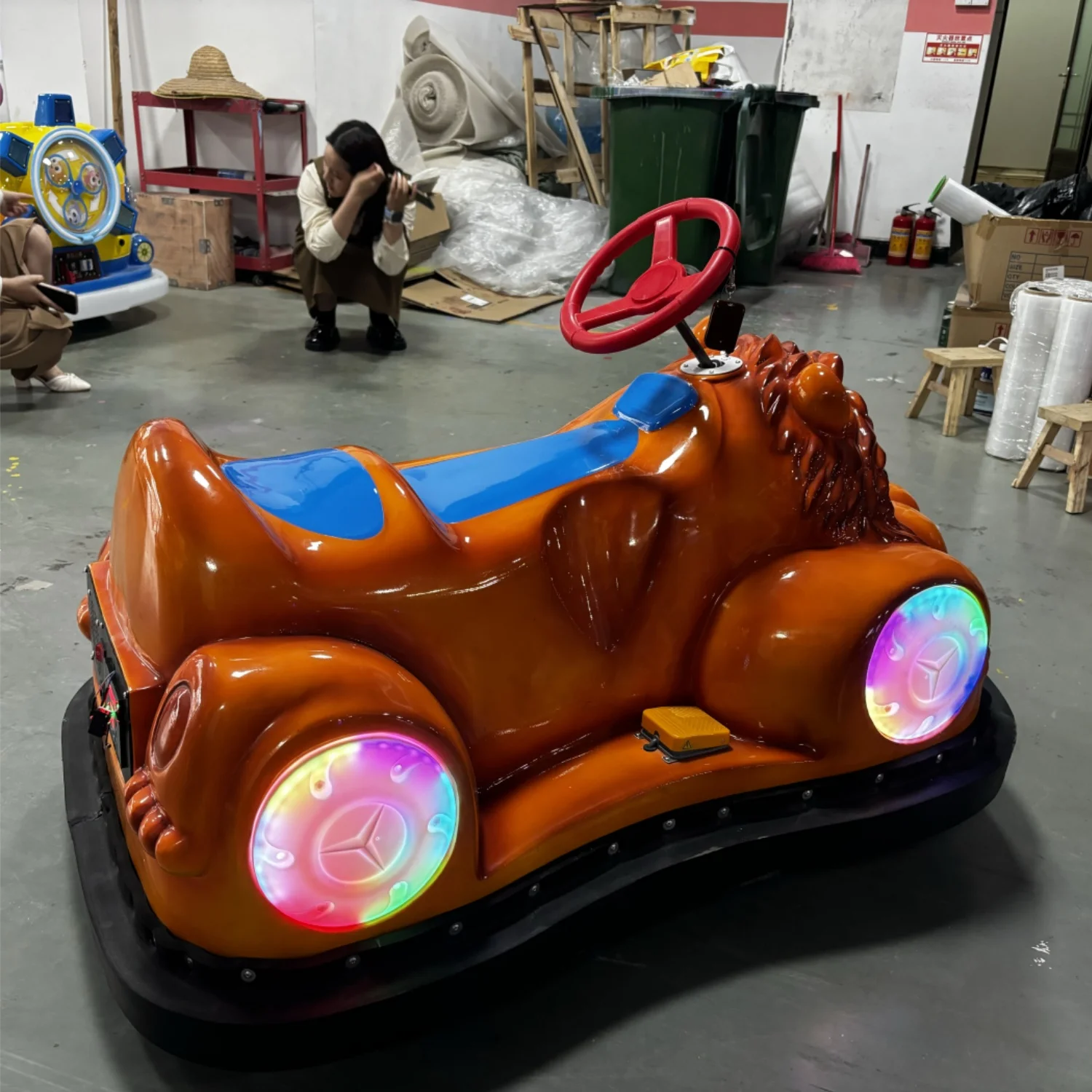 رخيصة داخلي في الهواء الطلق الألياف الزجاجية الحيوان الوفير سيارة أطفال ركوب على سيارة ركوب الحيوان الكهربائية لمركز التسوق #6