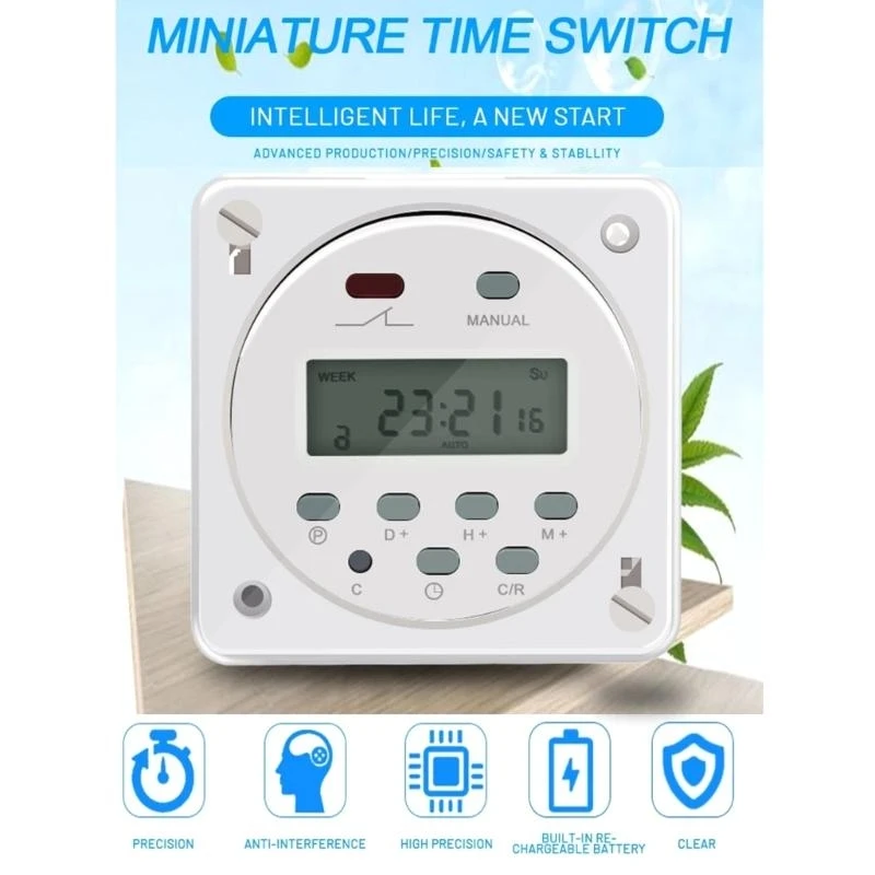  Advance Reliable Programmable Timer with Weekly Pre Set Function 16A for Optimally Energy Use Efficient Power Management