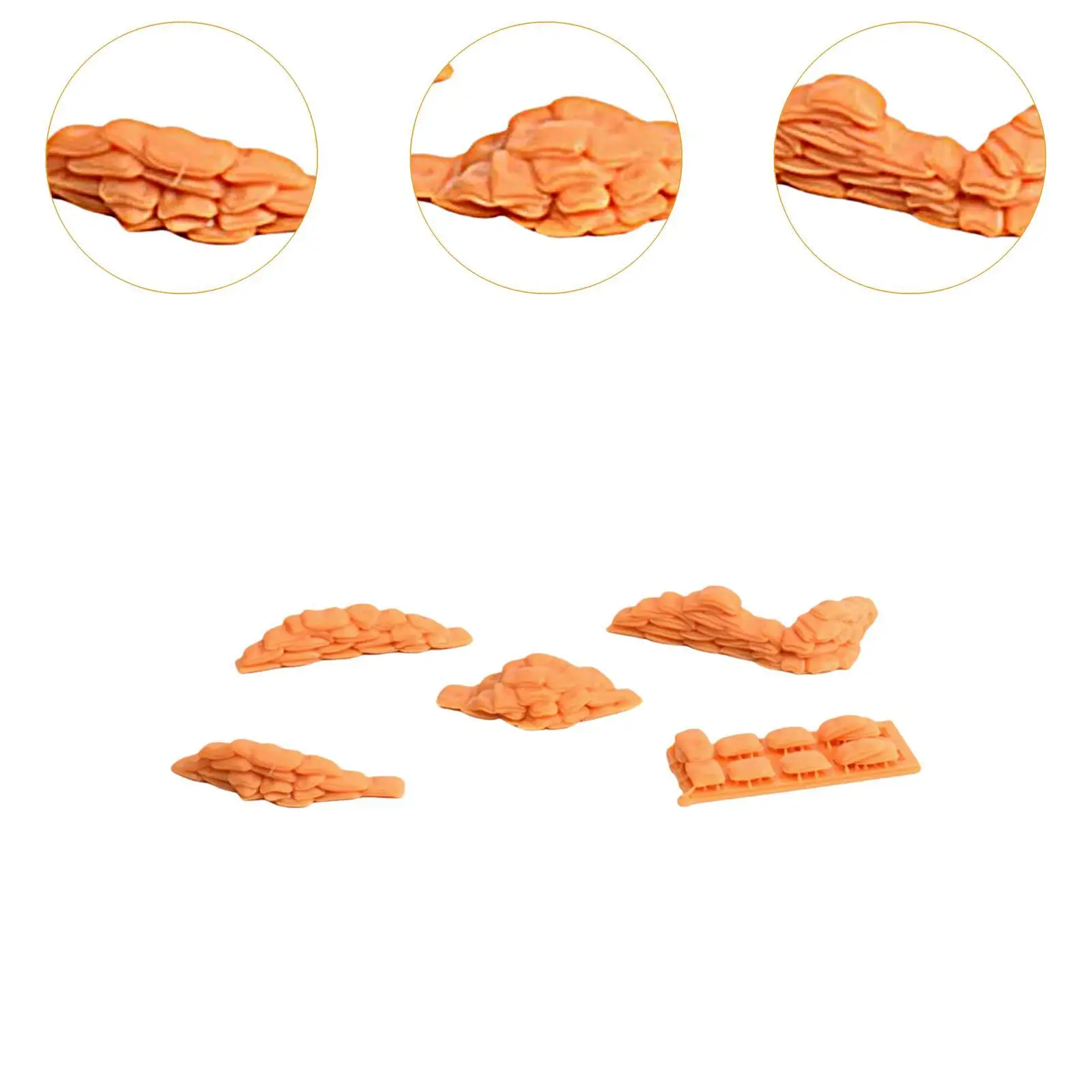 Zestaw worków z piaskiem 1/72 Model architektoniczny Żywica Symulacja Pociągi Model kolejowy Diorama Model budynku Materiały DIY