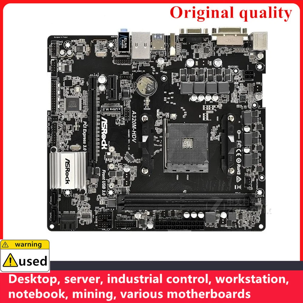 

Used For ASROCK A320M-HDV Motherboards Socket AM4 DDR4 32GB For AMD A320 Desktop Mainboard SATA III USB3.0