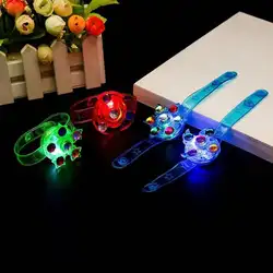 LED Glowing Spinner Bracelets Kids Birthday Party Favors Goodie Bag Filler Guest Gift Luminous Party Supplies Fidget Toy