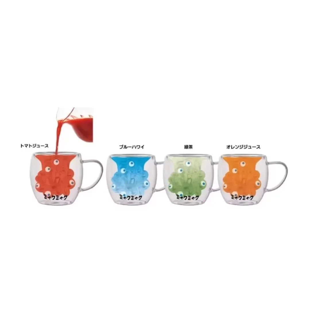 Doppelschichtige hitzebeständige Glastasse zum Valentinstag, Pulsbecher, Nische, transparent, isoliert, Kaffeetasse, Geburtstagsgeschenk – Detail 4