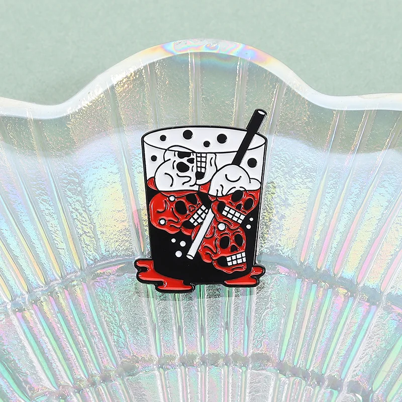 Bros tengkorak bergaya gelap, asbak unik, cangkir cola, aksesori logam bergaya punk keren dan trendi yang dapat dipersonalisasi