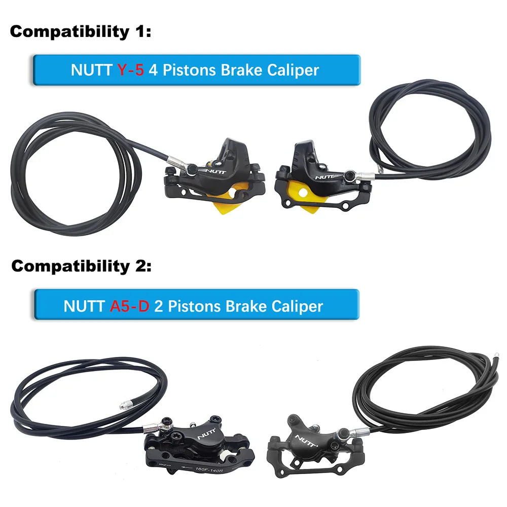 NUTT Y-5 A5-D tubi olio 1.35m 2.2m per Scooter E-bike pinze elettriche tubo olio ago testa oliva tappo in gomma giunto argento