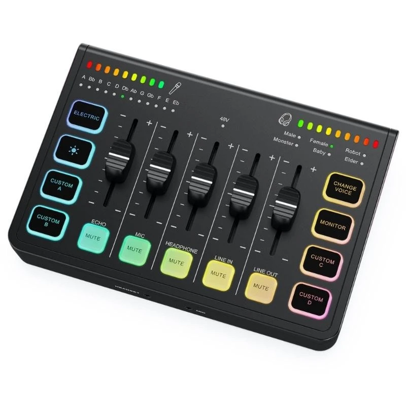 Outlet And Play USB Sound Combiner Dense Sound Card For PC Laptop Recording Streaming HX5E