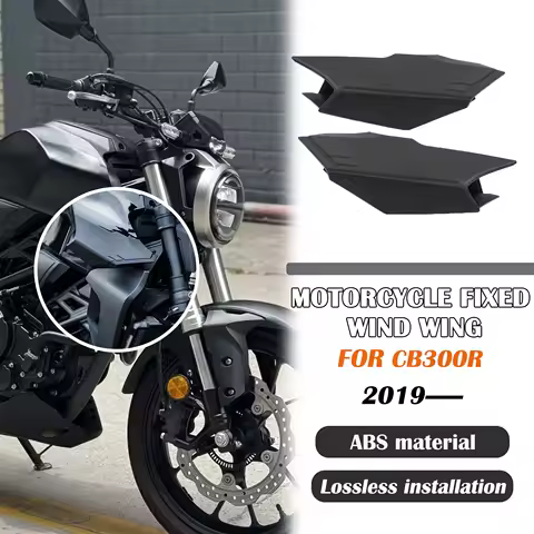 New Motorcycle Side Winglet Spoiler Wind Flow Fixing Wing Front Fairing Aerodynamic wing For Honda CB300R CB300 R 2019-2025