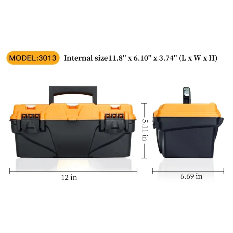 12 Inch Hardware Toolbox Plastic Thick Combination Suitcase Electrician Carpenter Electric Drill Storage Box