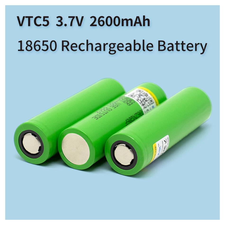 3.7v 18650 VTC5 2600mah Lithium Rechargeable Battery 30A Discharge For All Kinds Of Electronic Toys,with charger