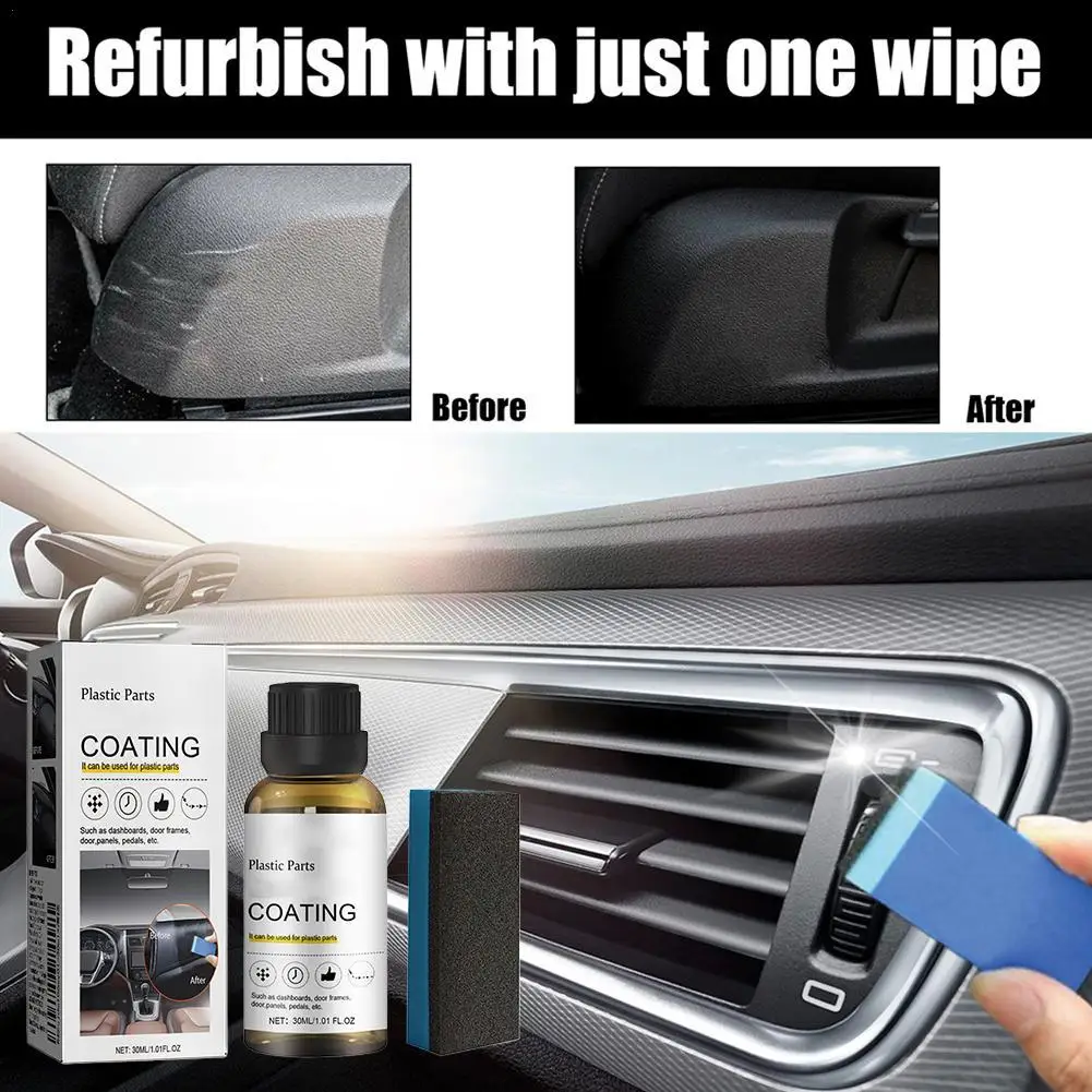 

1/2/3 шт. автомобильное пластиковое восстановление покрытия салона автомобиля приборная панель чистка сидений пыль лак обслуживание