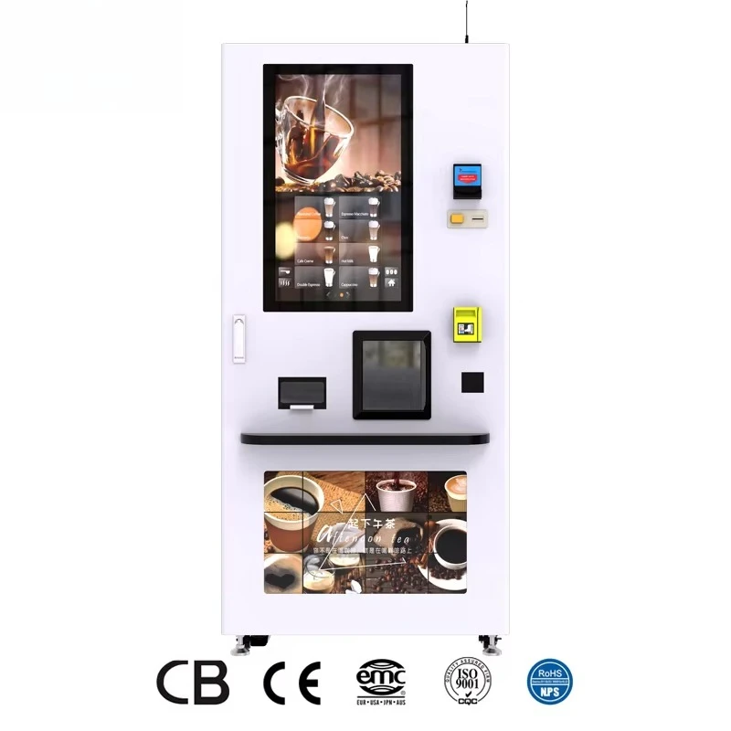 Best Selling Coffee Vending Machine Multiple Flavors Touch Screen Ice Maker Business Beverage Dispenser