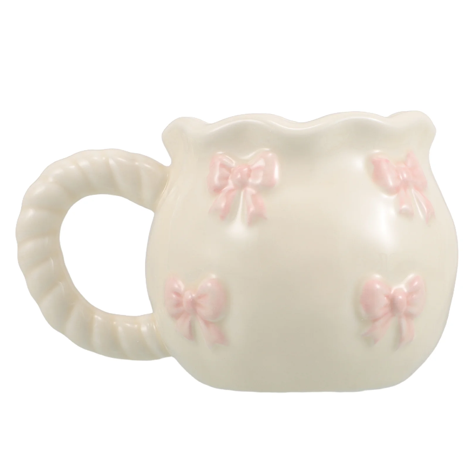 

Creative Bowknot Ceramic Mug 3D Coffee Cup Unique Tea Cup for Office Home Cafe Funny Novelty Drinkware Gift Animal Coffee Mug