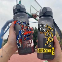 Transformation Elementary School Water Cup Anti Fall Male High Looks Domineering Bumblebee Optimus Prime Junior High Student Cup