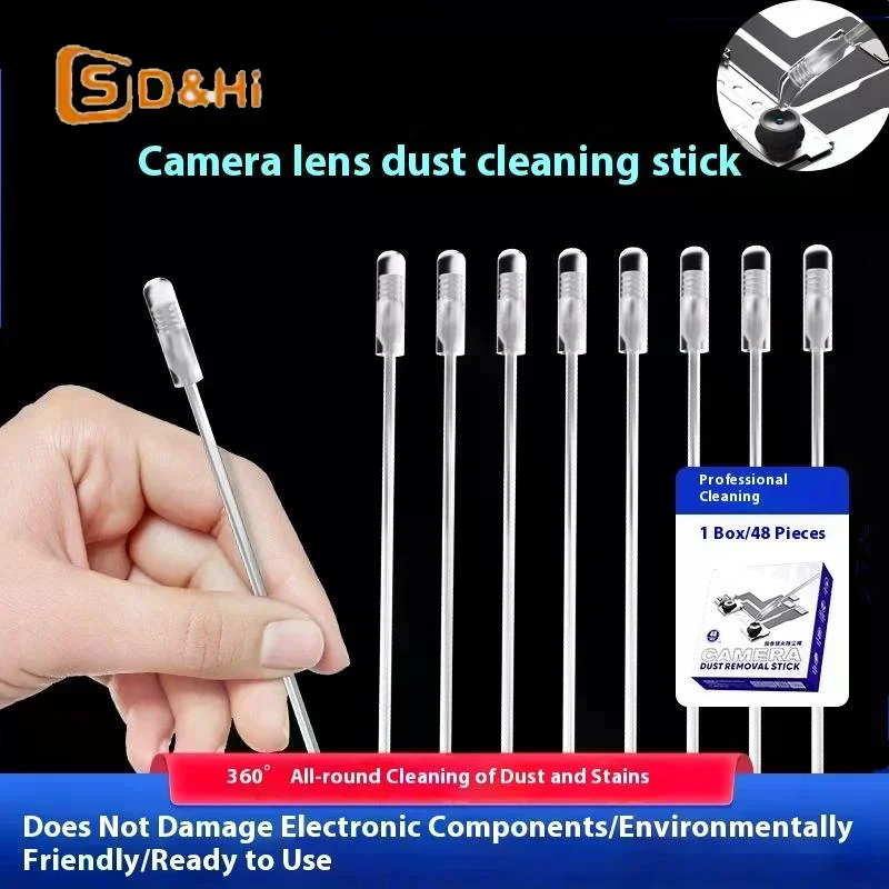 24/48Pcs Camera Portable Lens Cleaner Resin Synthetic Stick Dust Fingerprint Removal For Phone Camera Lens Screen Cleaning Tool