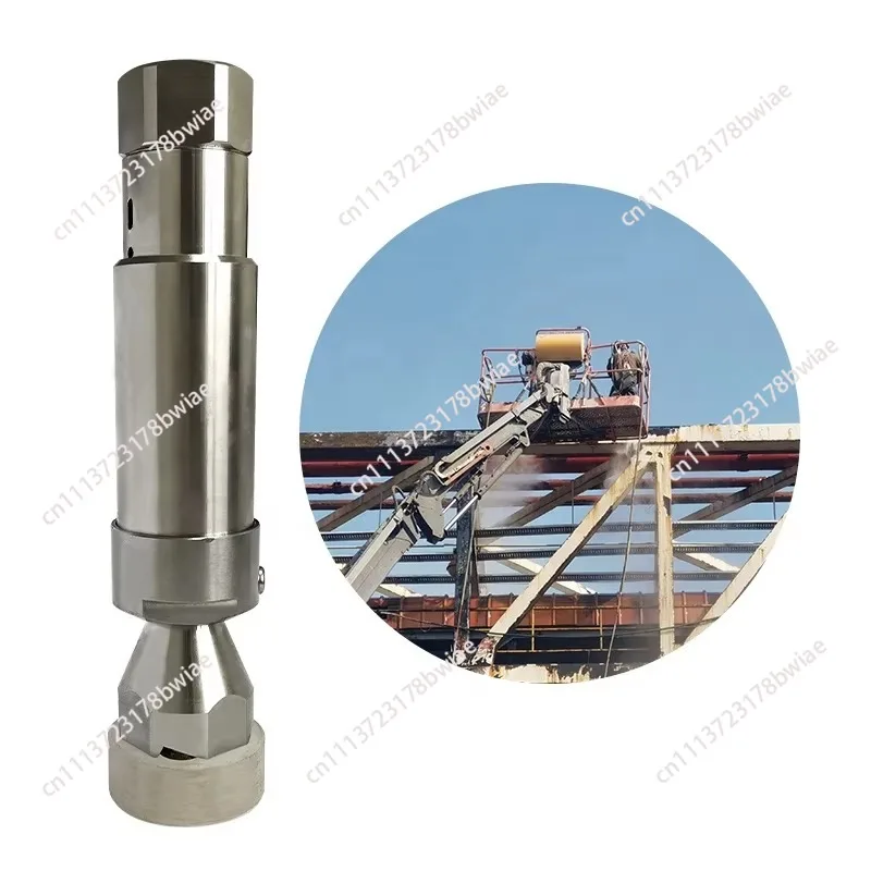 Rotary nozzle for high pressure water jet cleaning for paint and rust removal