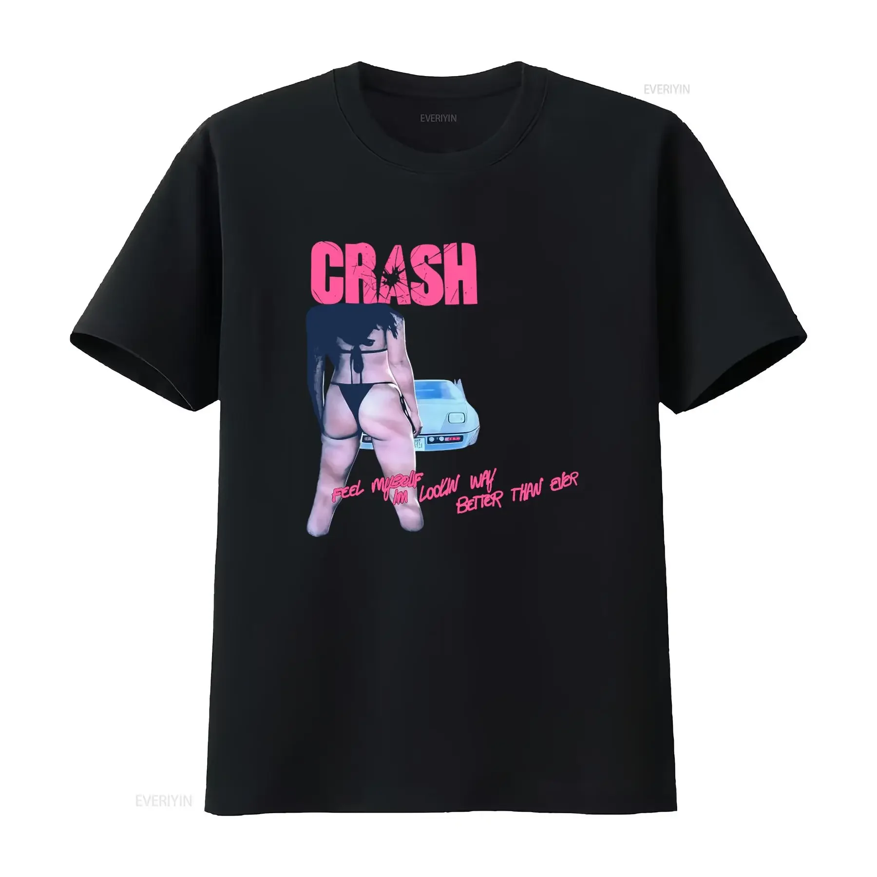 Charli XCX Crash Tour T Shirt All Size S To 4XL Sexy Girl Car Print Fashion vintage Washed Breathable Unisex streetwear