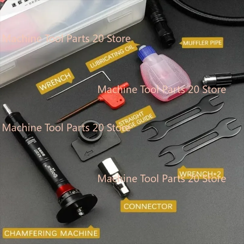 AX207 Mini Pneumatic Chamfering Machine 45 Degrees Metal Deburring Chamfer Tool Handheld Adjustable With Blades New