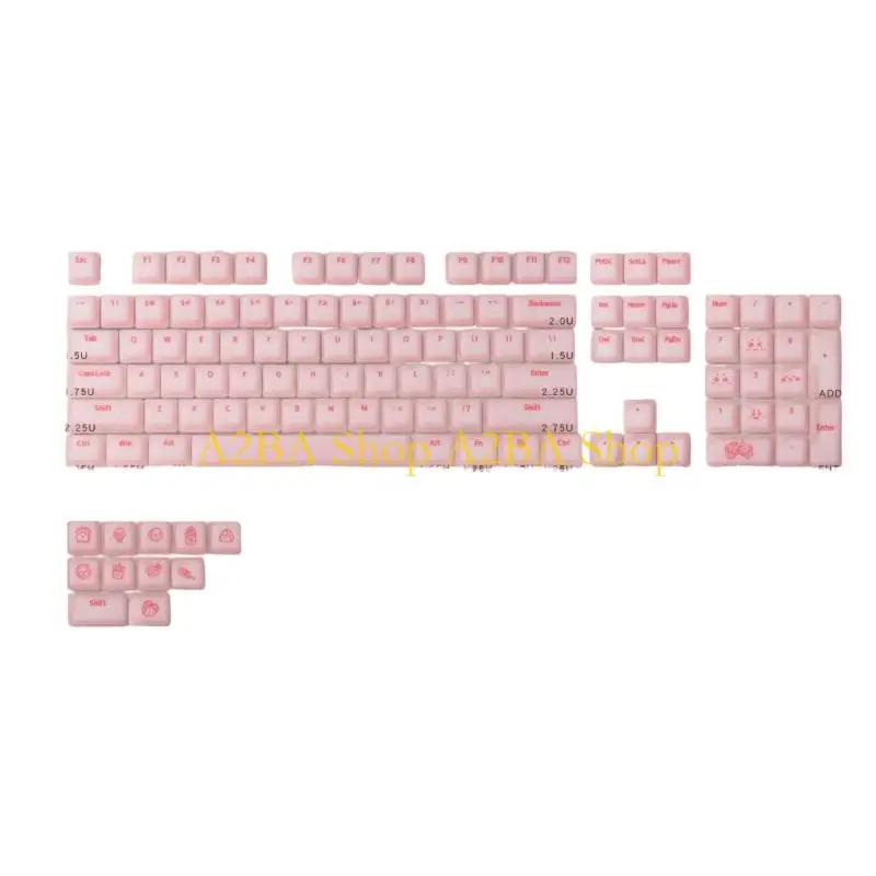 

A2BA Механические клавиатуры Колпачки для клавиш 115 клавиш ABS Силиконовые колпачки для клавиш с подсветкой Оригинальный