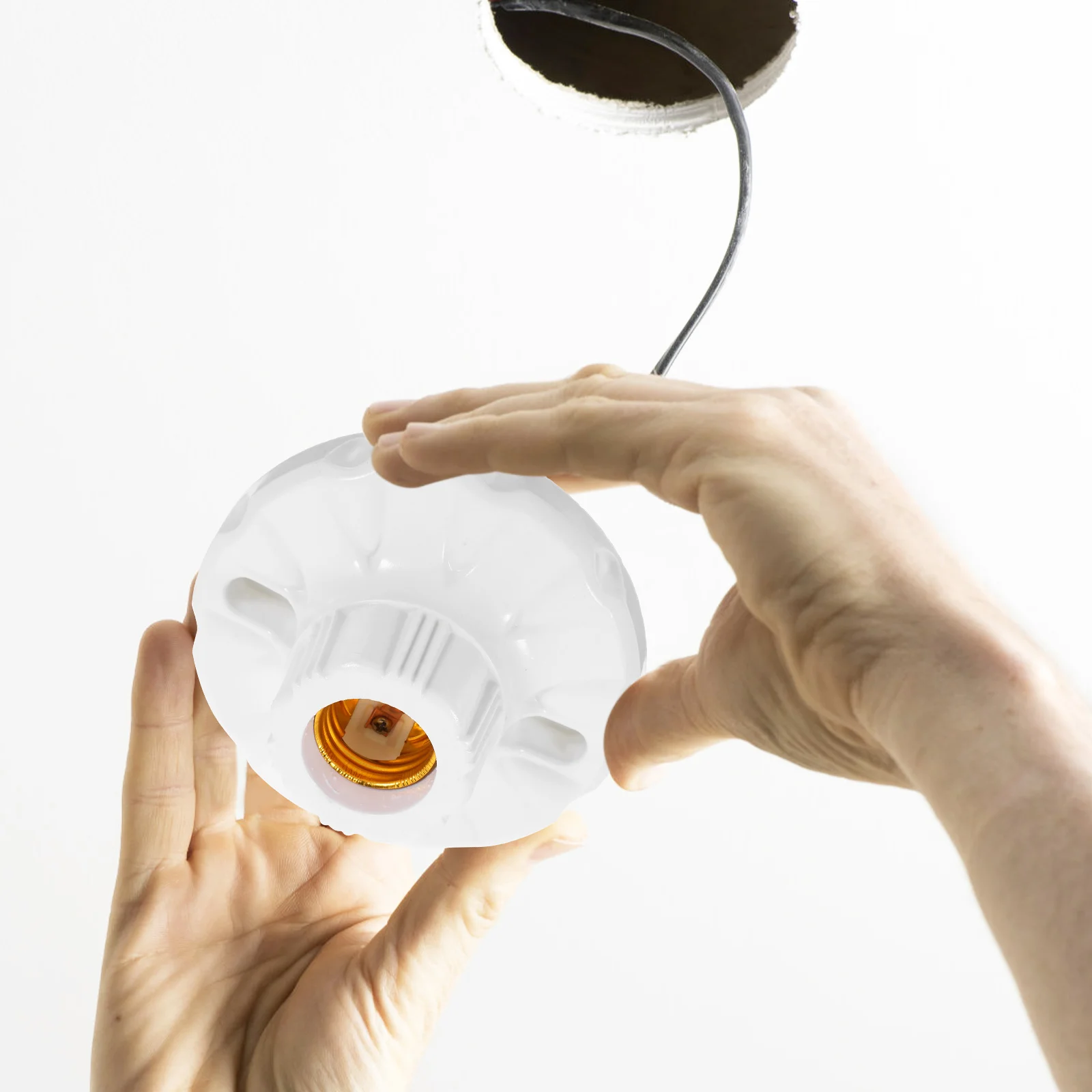 

6pcs E27 Lamp Socket Flame Retardant Bakelite Light Bulb Holder For Ceiling Light Replacement Fixture Parts Lamp Base