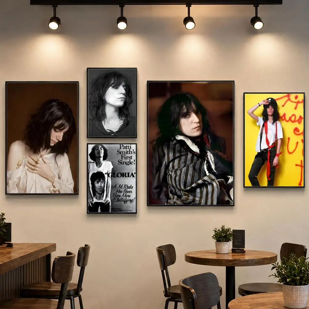 Singer P-Patti Smith Poster PP Paper Decorative Wall Art for Living RoomsBedrooms Bars Cafes Stylish Home Decor Gift