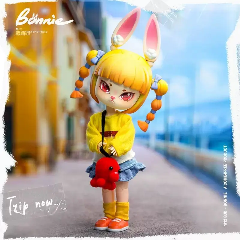 Bonnie Rabbit Street Travel Plan Series Blind Box BJD 1/12 Action Figure Kawaii Dolls Mystery Box Adult Kids Toy Surprise Gift