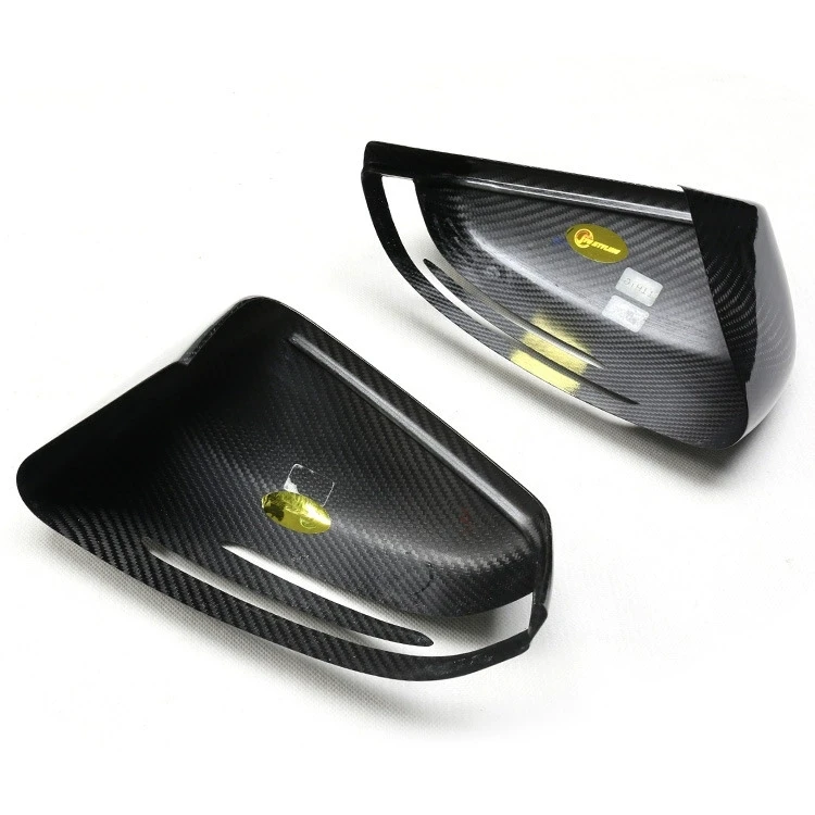 مناسبة لمرسيدس بنز ABCES الفئة CLA GLA CLS GLK ألياف الكربون مرآة الرؤية الخلفية قذيفة W204W212 غطاء مرآة عكس #4