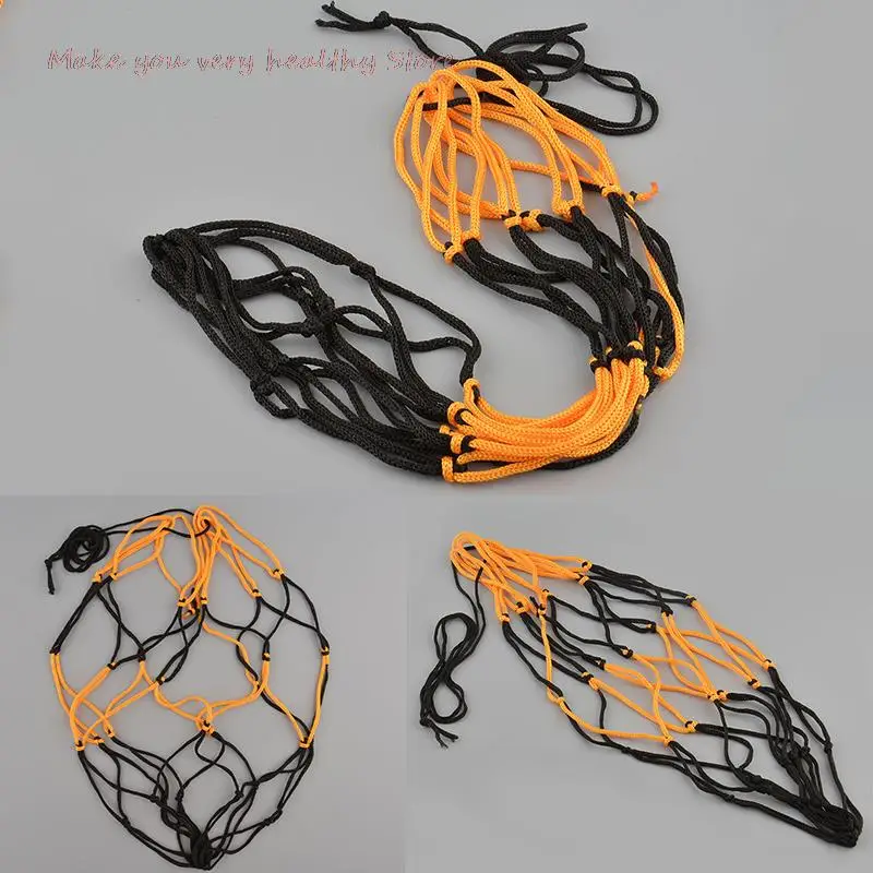 Nylon Ball Bag Mesh Net Football Volleyball Basketball Carrier Outdoor Volleyball Storage Holder Drawstring Shopping Bag