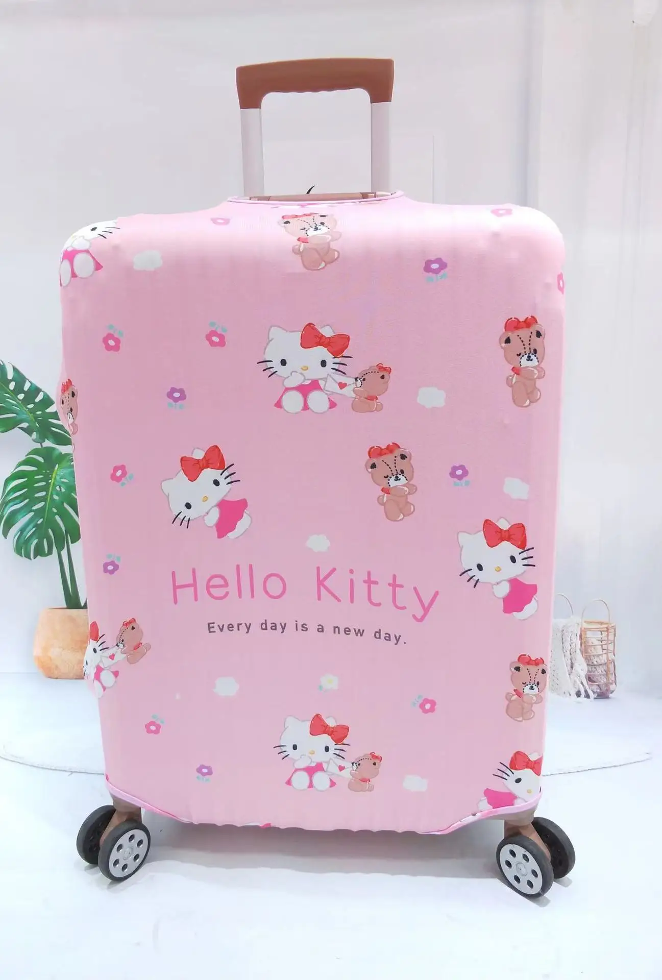 Anime Sanrio Custodia per valigia in tessuto elasticizzato Hello Kitty Cinnamoroll Pole Custodia da viaggio Custodia protettiva Cover per scatola con barra regalo