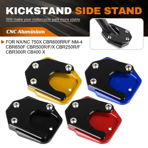 Motorcycle CNC Kickstand Foot Side Stand For Honda NX/NC 750X CBR600RR/F NM-4 CBR650F CBR500R/F/X CBR250R/F CBR300R CB400 X