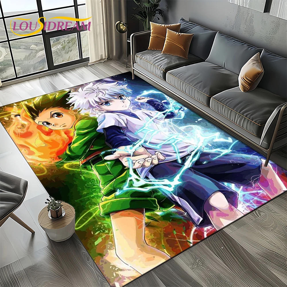 HxH Anime Hunter×Hunter Cartoon Carpet Rug for Bedroom Living Room Home Sofa Decoration,Children Large Decor Floor Mat Gift