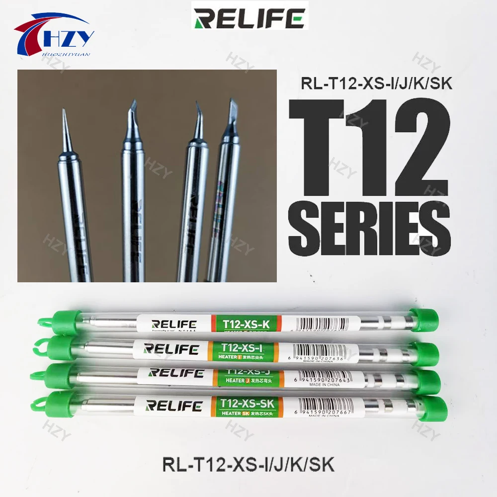 RELIFE T12 RL-T12-XS- I/J/K/SK Tip for Soldering Iron Replacement Tips Heater Solder Head Weller Electric Welding Equipment Tool